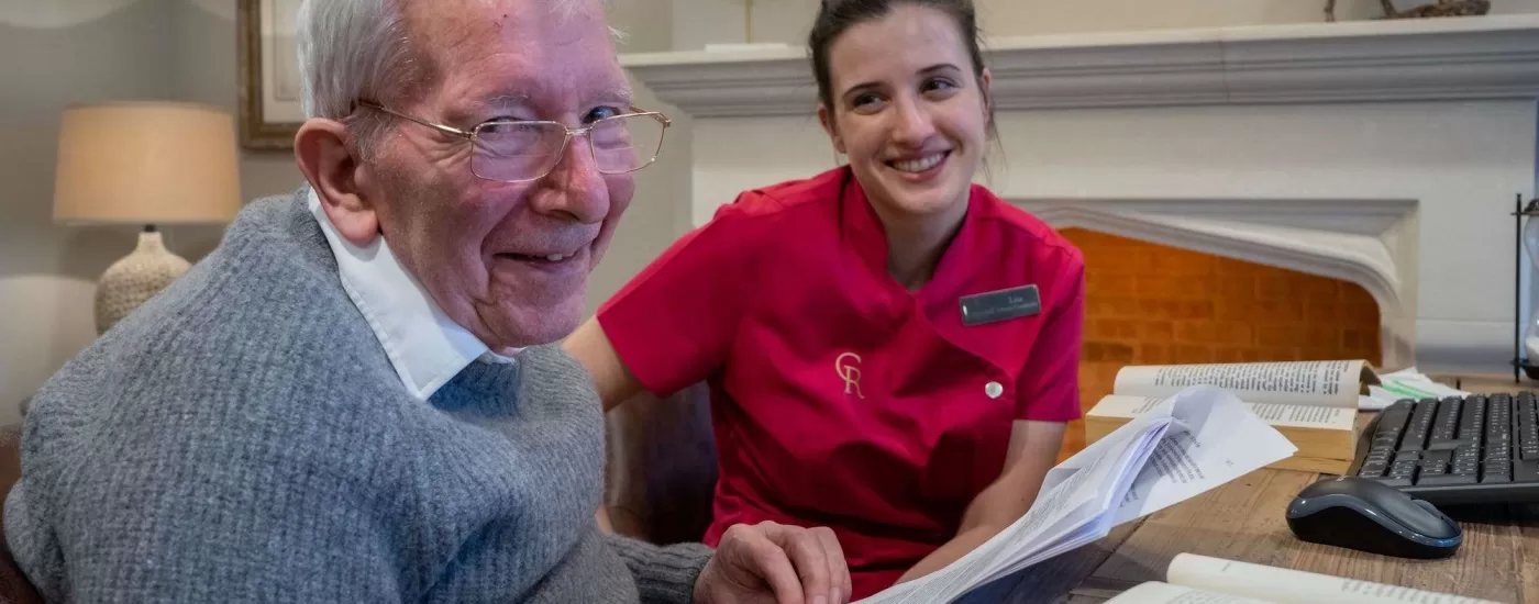 Professor Leon Pompa and a Lifestyle Coordinator