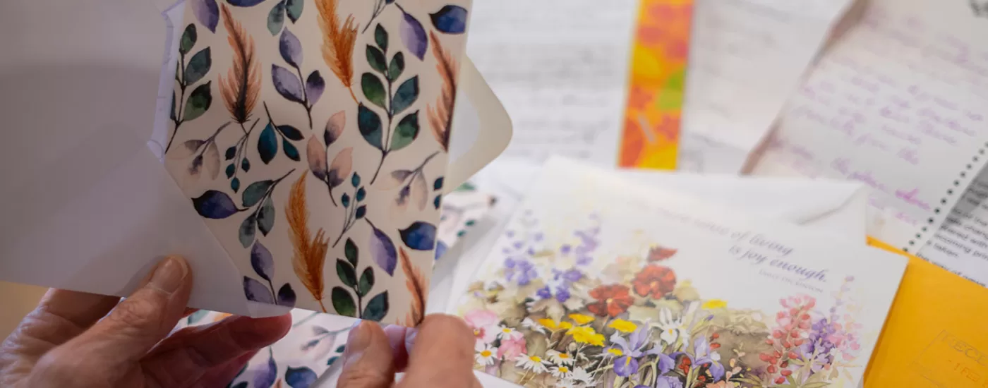 Adding a card to an envelope