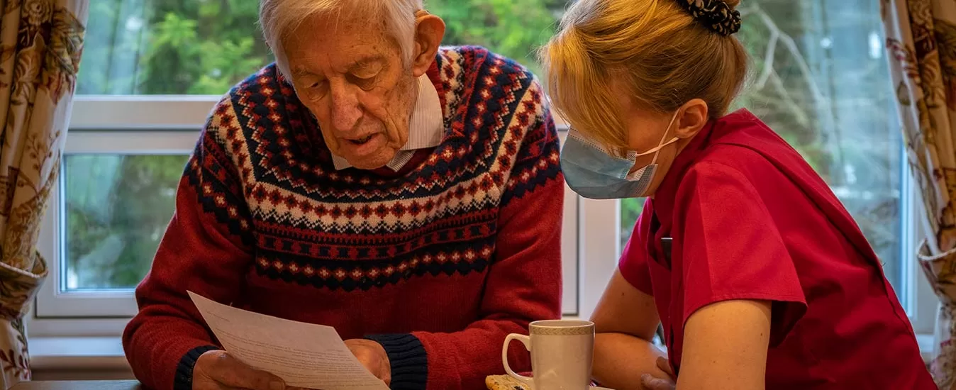 A resident and member of staff read a letter